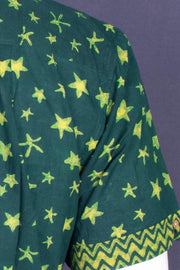 Indigo Handblock Print Pre-Washed Pure Cotton Shirt 10075464