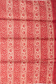  Mauve Printed Tussar Silk Saree 10076290