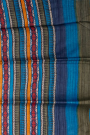 Blue Printed Tussar Silk Saree 10076292