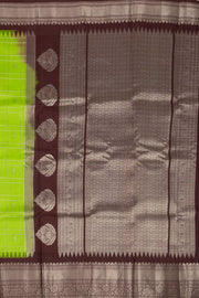 Green Gadwal Kuttu Silk Saree 10075414