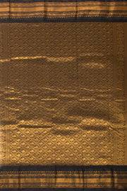 Yellow Gadwal Kuttu Silk Saree 10075426