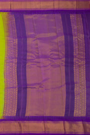 Green Gadwal Kuttu Silk Saree 10075427