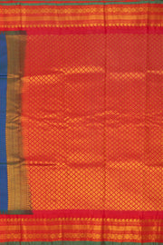 Blue Gadwal Kuttu Silk Saree 10075436