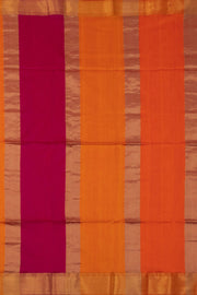 Orange Maheshwari Silk Cotton Saree 10075241