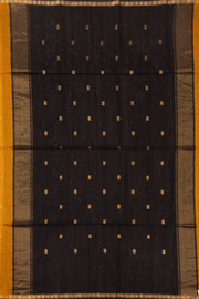 Yellow Maheshwari Silk Cotton Saree 10075263