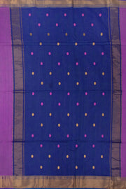 Purple Maheshwari Silk Cotton Saree 10075266