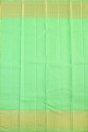 Brilliant Rose Korvai Kanjivaram Pure Zari Handloom Silk Saree with Floral Trellis Motifs and Contrast Green Zari Border 10062462