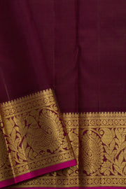 Cloudy Grey Pure Zari Korvai Jacquard Kanjivaram Silk Saree 10062464