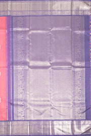 Peach Silver Zari Kanjivaram Saree 10074770