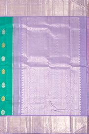 Green Pure Silver Zari Kanjivaram Saree 10074776