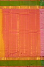 Royal Gold Yellow Kanjivaram Pure Silk Saree WIth Zari Peacock Border 10075603