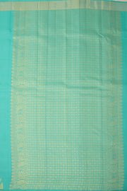 Minty Blue Ettukol Kanjivaram Silk Saree 10075647