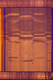 Weebly Orange Korvai Kanjivaram Silk Saree 10075654