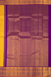  Marigold Korvai Kanjivaram Silk Saree 10075661