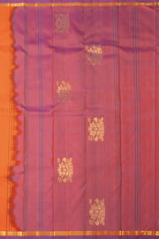  Orange Kanjivaram Pure Silk Saree 10076081