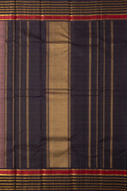 Peach Korvai Pure Zari Kanjivaram Silk Saree 10076126