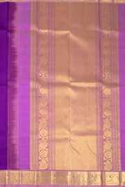 Purple Kanjivaram Pure Silk Saree with Contrast Pallu  10074821
