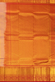 Cream Kanjivaram Pure Silk Saree with Contrast Pallu 10074822