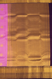 Pink Kanjivaram Pure Silk Saree with Contrast Pallu 10074834