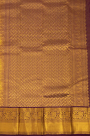 Yellow Kanjivaram Pure Silk Saree with Contrast Pallu 10074835