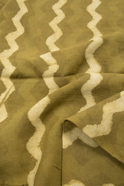 Green Dabu Printed Cotton Salwar Suit Material  - Avishya