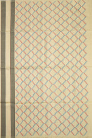 Beige Handloom Kanjivaram Soft Silk Saree 10072790