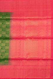 Green Handloom Kanjivaram Soft Silk Saree 10075672