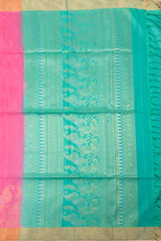 Pink Handloom Kanjivaram Soft Silk Saree 10075687