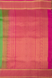 Spring Green Handloom Kanjivaram Soft Silk Saree 10075693