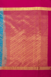 Blue Handloom Kanjivaram Nakashi Soft Silk Saree 10075699