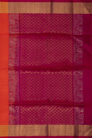 Orange Handloom Kanjivaram Soft Silk Saree 10076156