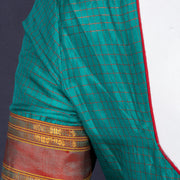 Blue Narayanpet Silk Blouse 10074444