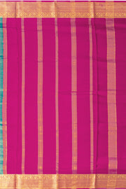 Blue Mysore Crepe Silk Saree With Zari Border 10076262