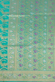 Blue Handloom Banarasi Meenakari Katan Silk Saree 10074265