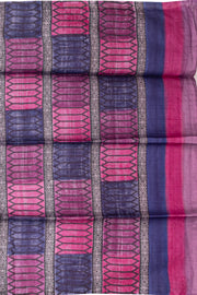 Multi Colour Printed Tussar Silk Saree 10076291