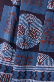 Blue Vanaspathi Modal Silk Cotton Stole 10075280