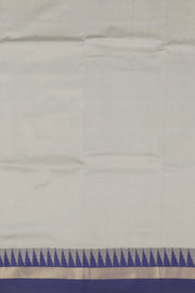 Ivory White Vegan Silk Kanjivaram Saree 10077930