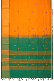 Orange Kanjivaram Silk Cotton Saree 10077969