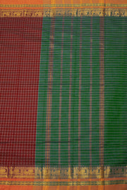 Maroon Thousand Buttas Chettinad Cotton Saree 10075973