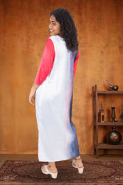 Black Printed Vegan Charmeuse Silk Dress 10073751