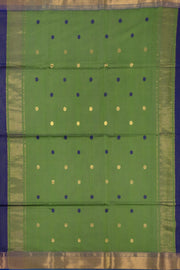 Blue Maheshwari Silk Cotton Saree 10075272