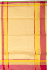 White Maheshwari Silk Cotton Saree 10076360