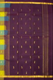 Multi Colour Kanjivaram Pure Silk Saree with Checks Design 10076068 Design 10076068
