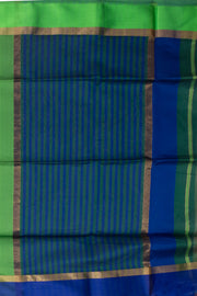 Green Maheshwari Silk Cotton Saree 10076365