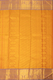 Golden Orange Kanjivaram Pure Silk Saree 10077169