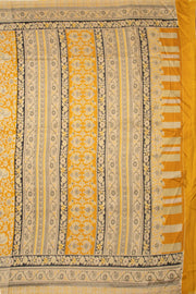 Yellow Kashmiri Printed Silk Saree 10075993