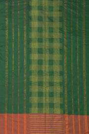 Green Kanjivaram Vegan Silk Saree 10077085