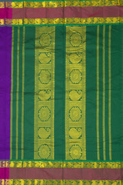 Purple Kanjivaram Vegan Silk Saree with Contrast Pallu 10077084