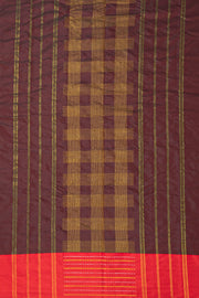 Brown Kanjivaram Vegan Silk Saree 10077087