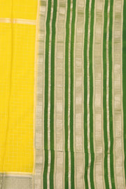 Lemon Yellow Mysore Semi Crepe Silk Saree 10077211